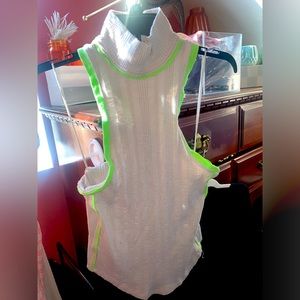 we the free sz S beige and lime green tank